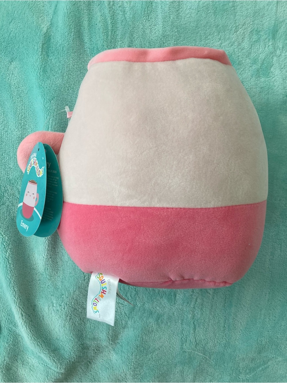 Squishmallows NWT “Emery” Pink & Cream Plush Latte Coffee Toy 8 in. - Picture 5 of 5